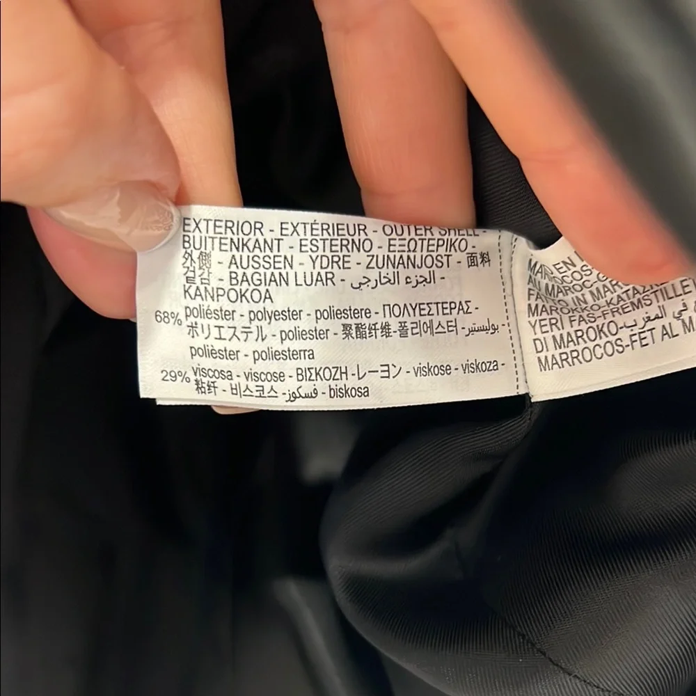 Zara Women's Black Double-Breasted Coat - Picture 5 of 11